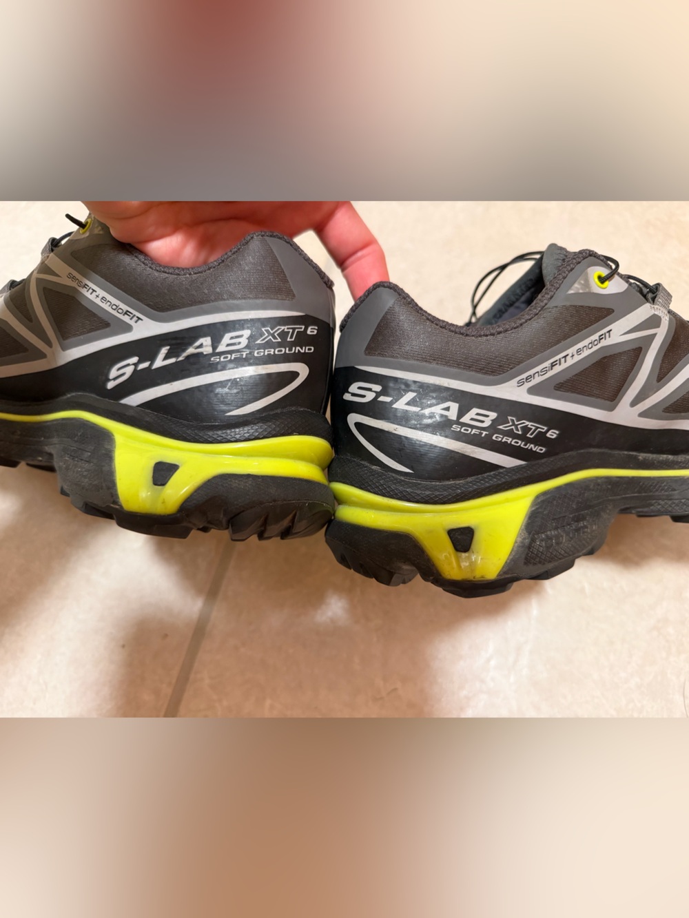Salomon XT-6 grey/green size W9/M8 - Picture 10 of 13